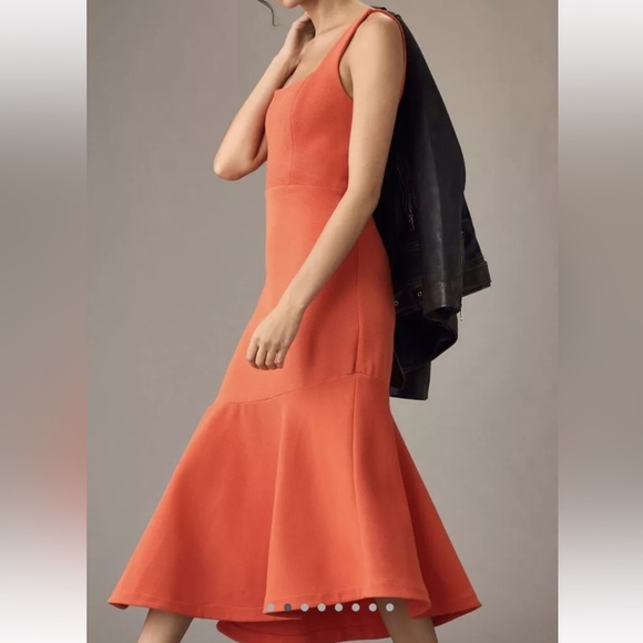 Anthropologie Orange/Red Maxi Dress Size S - Picture 1 of 14